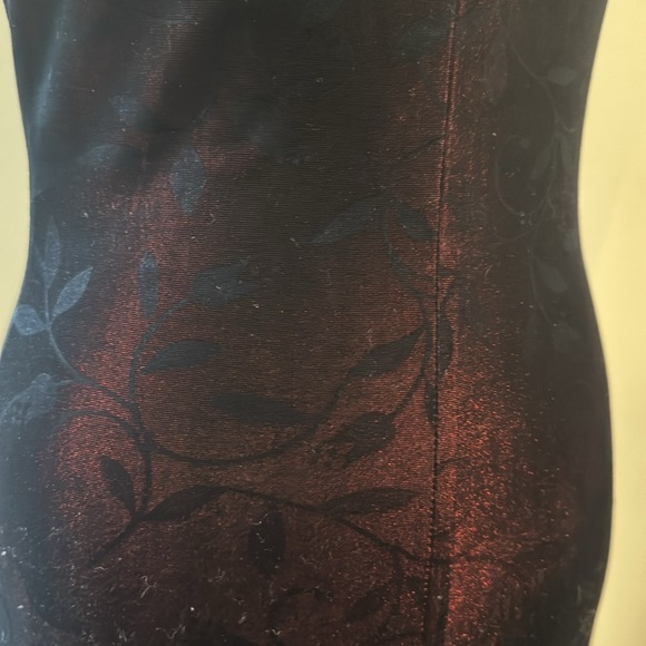 VTG Jay Jacob’s Velvet Maxi Dress Womens M Wine Grunge Dark Romantic Y2K fairy - Picture 5 of 7